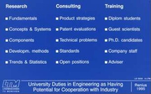 University Duties in Engineering as Having Potential for Cooperation with Industry