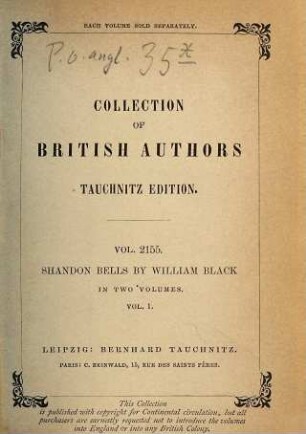 Shandon bells : a novel, 1