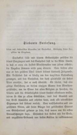 Siebente Vorlesung
