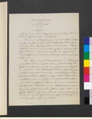 Rezension zu Bettinas Goethe-Buch: "Mitternachtszeitung für gebildete Stände" Nr. 15 vom 25. Januar 1836 Abschrift
