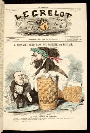 M. Bonvalet remis dans son assiette, par Bertall