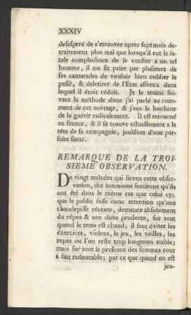 Remarque De La Troisieme Observation