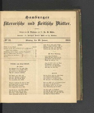 No. 12. 28. Januar 1850