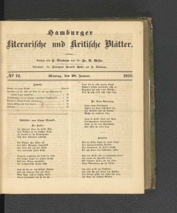 No. 12. 28. Januar 1850