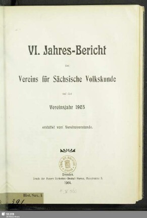6.1903(1904): Jahresbericht
