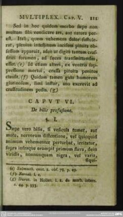 Caput VI. De bilis profusione