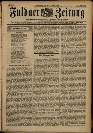 Dritte Ausgabe vom Samstag, den 30. Oktober 1897.