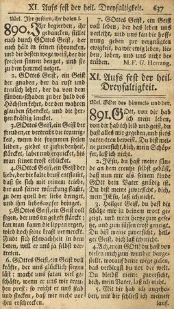 XI. Aufs fest der heil. Dreyfaltigkeit