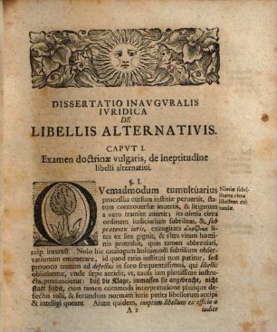 Diss. iur. inaug. de libellis alternativis