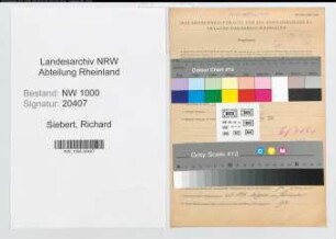 Entnazifizierung Richard Siebert, geb. 27.11.1904 (Werkstattleiter)