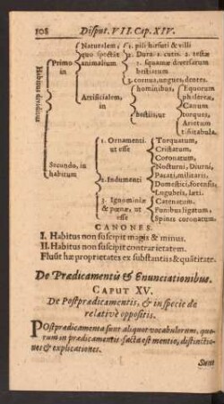 Caput XV. De Postpraedicamentis, et in specie de relative oppositis.