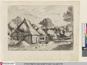 [A Farmyard with a Draw Well; Dorf mit einem Brunnen]