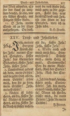 XXV. Trost- und Jesuslieder.