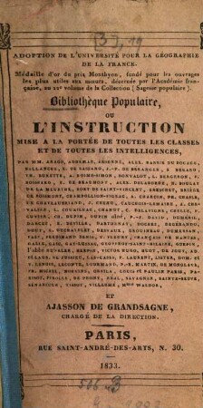 Histoire de France jusqu'en 1789, 3,19. (1833). - 108 S.