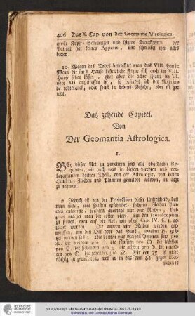 Von der Geomantia Astrologica