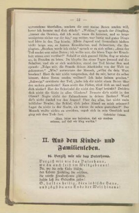 II. Aus dem Kindes- und Familienleben