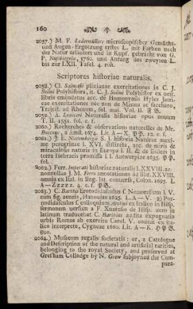 160-165, Scriptores historiae naturalis