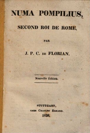Numa Pompilius, second roi de Rome