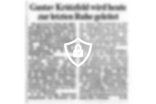 [Name maskiert] wird heute zur letzten Ruhe geleitet
