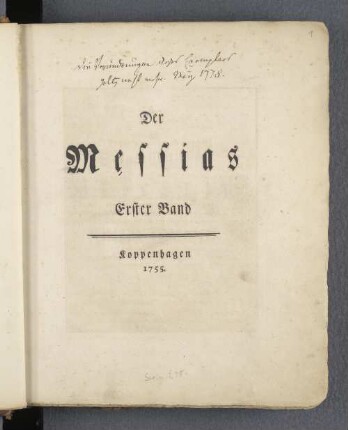 Bd. 1: Der Messias