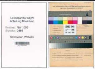 Entnazifizierung Wilhelm Schroeder , geb. 24.05.1909 (Angestellter)