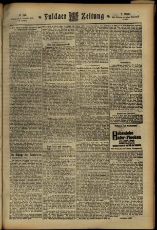 Zweite Ausgabe vom Montag, den 09. September 1912.
