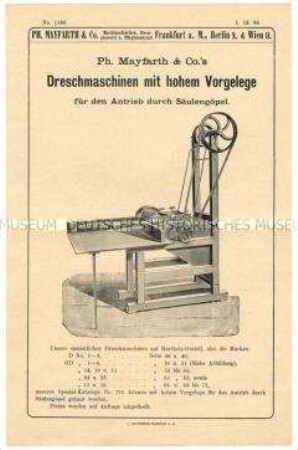 Dreschmaschinen mit hohem Vorgelege