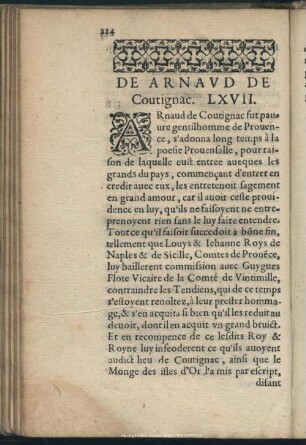 De Arnaud De Coutignac, LXVII