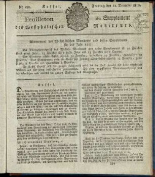 No. 188, Freitag den 21. December 1810