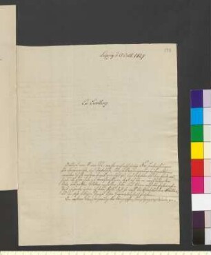 Brief von Boerner, Carl Gustav an Goethe, Johann Wolfgang von