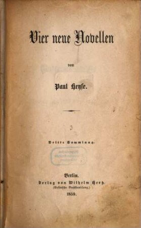 Novellen : Auswahl fürs Haus, 3