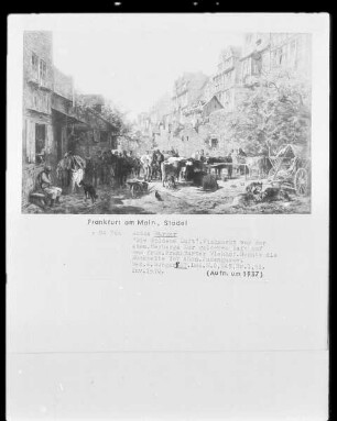 Der alte Frankfurter Viehhof mit der Herberge "Zur goldenen Luft"