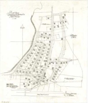 Gsaenger, Gustav; Moosburg - Oberes Gereuth (Bayern); Siedlung - Erweiterung des Bebauungsplans vom 20. September 1949 (Lageplan)