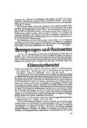 Anregungen und Antworten