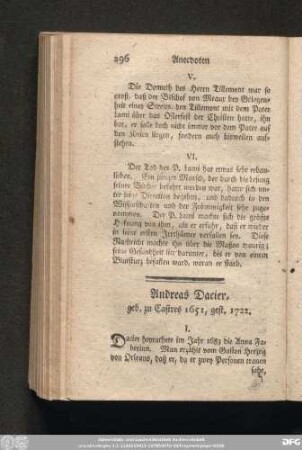 Andreas Dacier, geb. zu Castres 1651, gest. 1722.