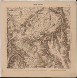 Section Glashütte aus: Topographische Karte (Äquidistantenkarte) Sachsen