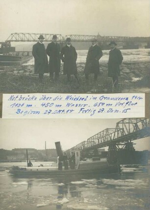 Weichselbrücke Graudenz, Deutschland, 1914-1915