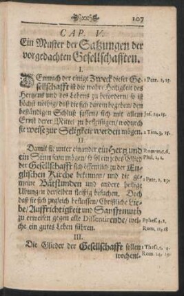 Cap. V. Ein Muster der Satzungen der vorgedachten Gesellschafften.