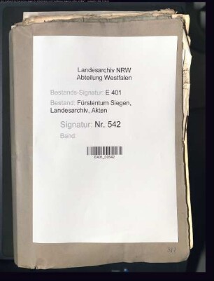 Verwaltungsangelegenheiten des evangelischen Landesteils des Fürstentums Nassau-Siegen