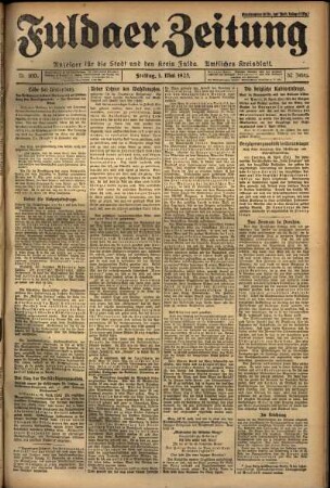 Ausgabe vom Freitag, den 01. Mai 1925.