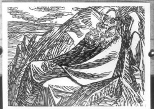 Der siebente Tag : Der siebente Tag. Holzschnitt; 255 x 358 mm (1920; E. Barlach)