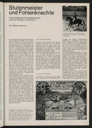 99-102, Stutenmeister und Fohlenknechte