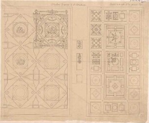 Klenze, Leo von; St. Petersburg (Russland); Eremitage - Saal o 1. OG - Plafond (Teilansicht)