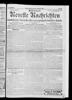Essener neueste Nachrichten. 1900-1908