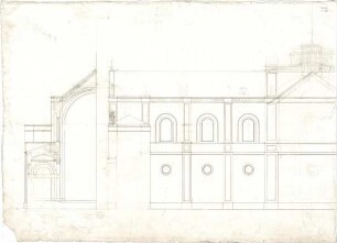 Gärtner, Friedrich von; München; St. Ludwig (Ludwigskirche) - Schnitte