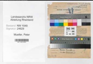 Entnazifizierung Peter Mueller , geb. 26.08.1888 (Bahnarbeiter)