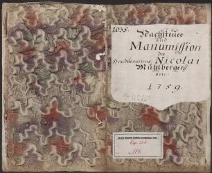 Nachsteuer und Manumission des Handelsmanns Nikolaus Mühlberg