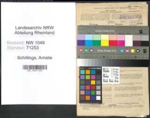 Entnazifizierung Amalie Schillings , geb. 13.07.1907 (Lehrerin)
