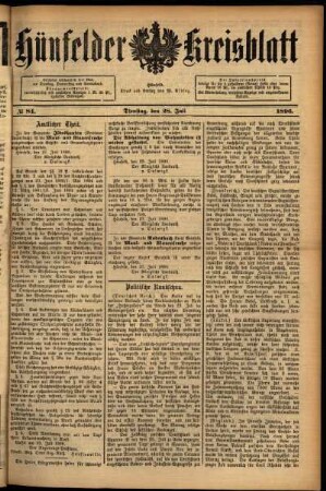 Ausgabe vom Dienstag, den 28. Juli 1896.