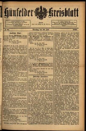 Ausgabe vom Dienstag, den 28. Juli 1896.